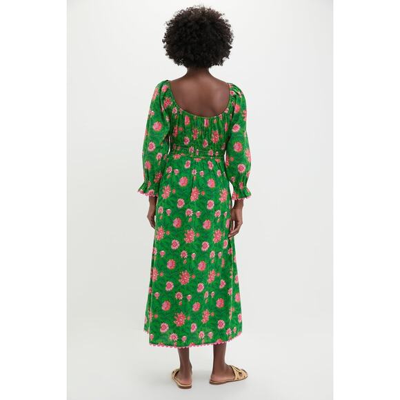 PINK CITY PRINTS Emerald Jungle Hampi Dress Size M NWT Retail $270 - Picture 2 of 6